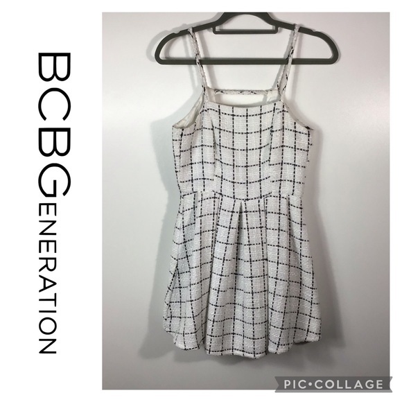BCBGeneration | White Checked Tweed Mini Dress~0 - Picture 1 of 10
